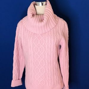 Pink cowl neck sweater - Lauren M